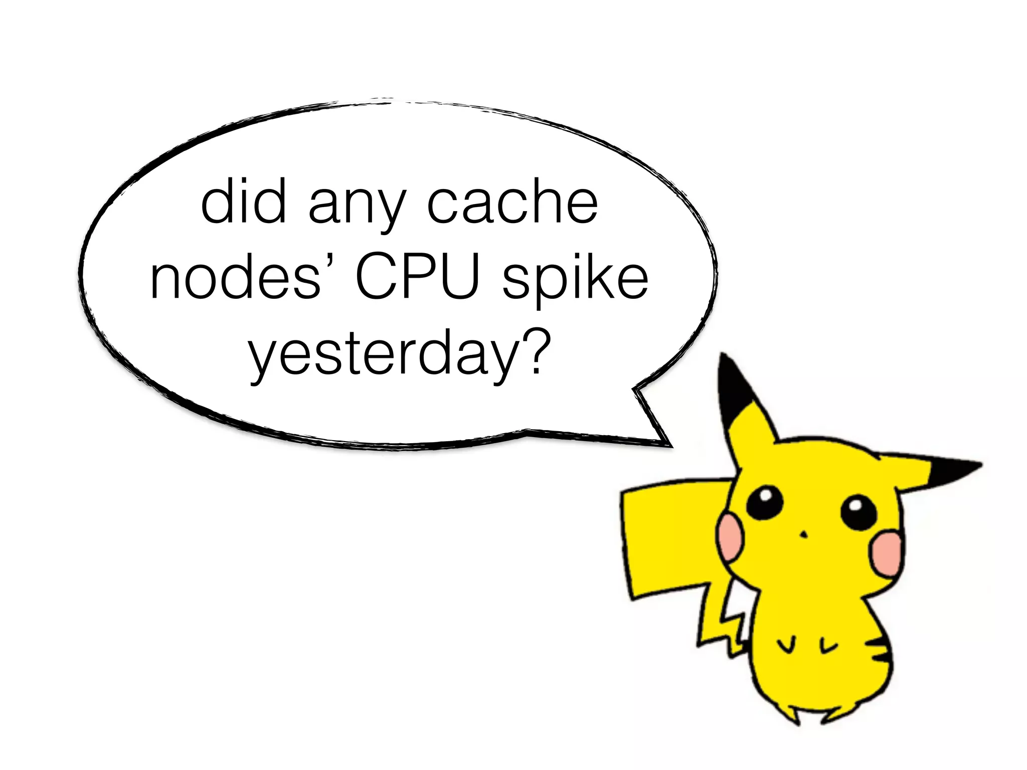 did any cache
nodes’ CPU spike
yesterday?
 