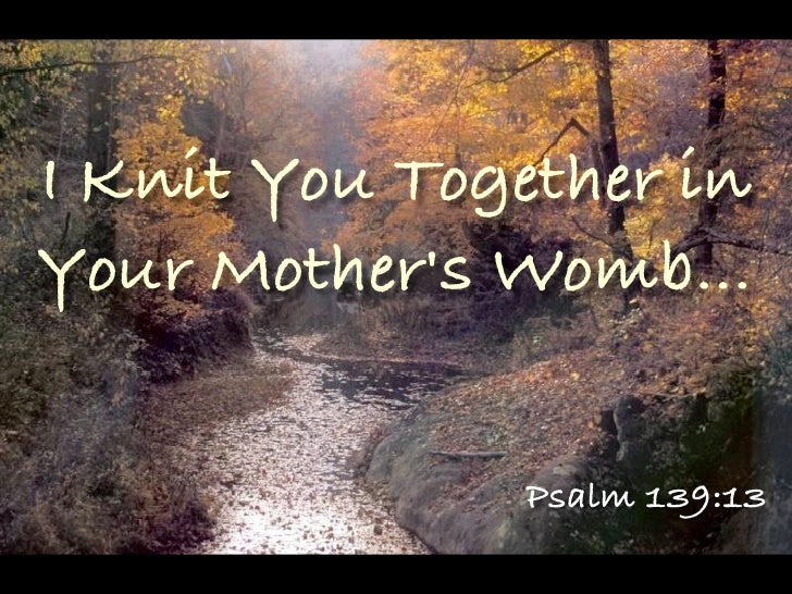 Image result for i knit you together in your mother's womb