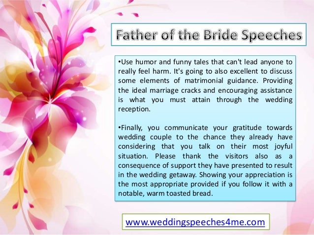 Father Of Bride Speeches Useful Ideas