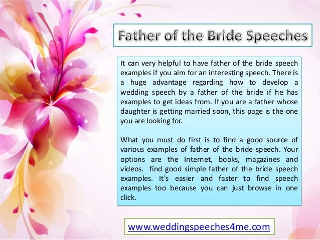 sample speech for daughter's wedding