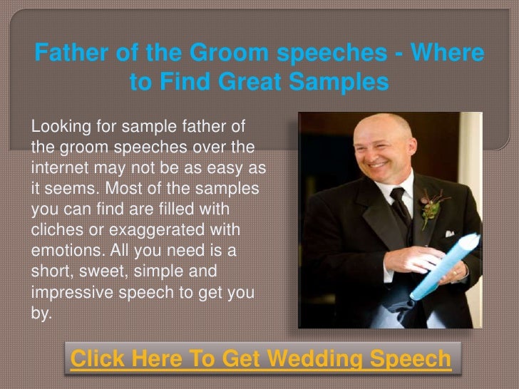 Father of the groom speeches where to find great samples