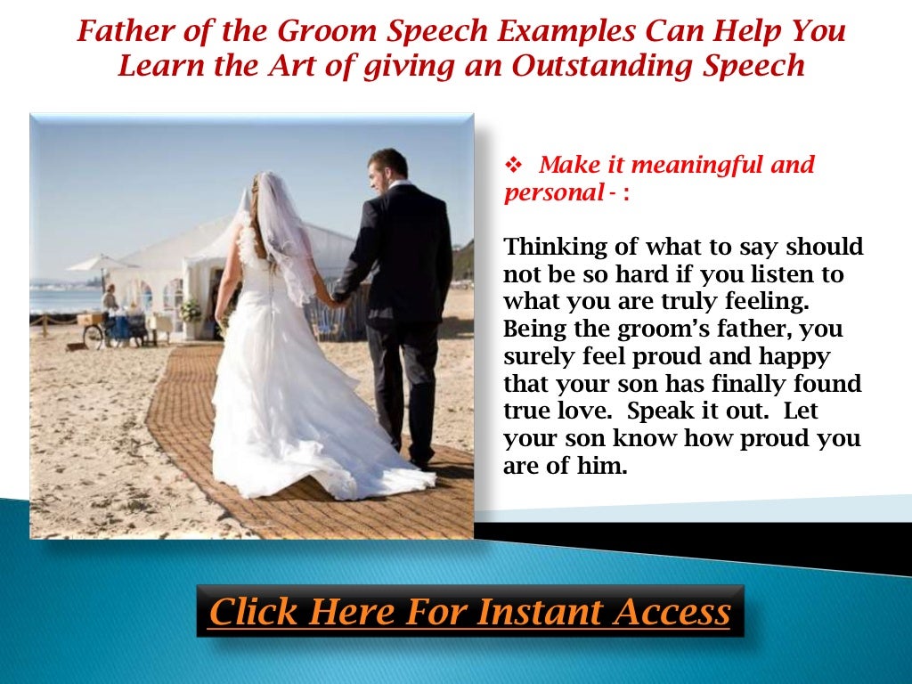 Father of the groom speech examples can help you learn the art of