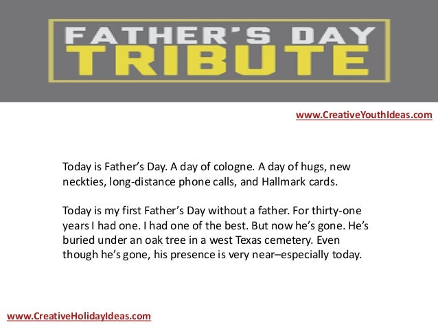 first fathers day without dad