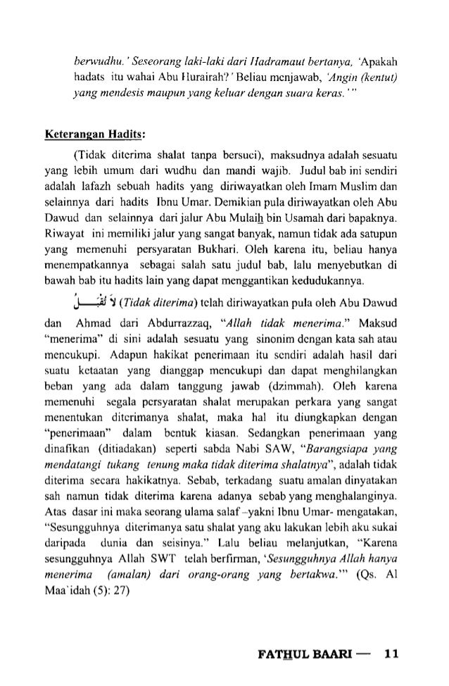 Download Terjemahan Fathul Qorib Bab Wudhu PDF - Kitab Terjemah Lengkap