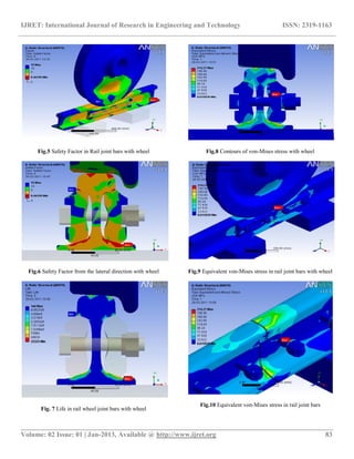 Fatigue analysis of rail joint using finite element method | PDF