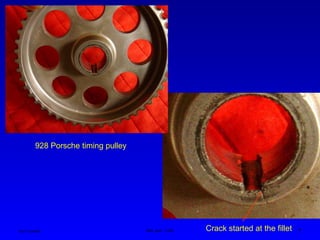 Ken Youssefi MAE dept., SJSU 4
928 Porsche timing pulley
Crack started at the fillet
 