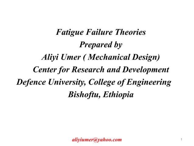 Fatigue failure lecture notes | PDF