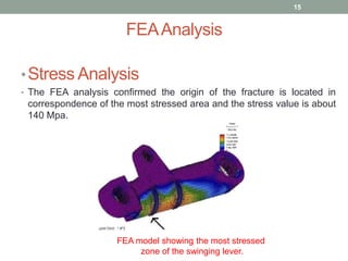 Fatigue fracture of a main landing gear swinging lever in a civil ...