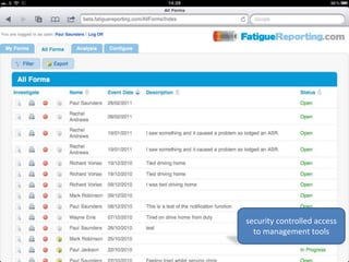 security controlled access
to management tools
 