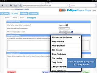 intuitive screen navigation
& configuration
 