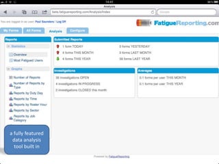 a fully featured
data analysis
tool built in
 