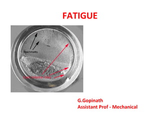 FATIGUE
G.Gopinath
Assistant Prof - Mechanical
 