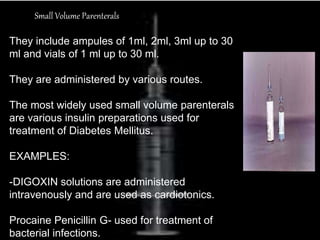 parenterals | PPTX