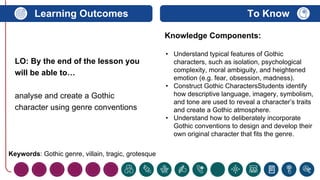 Exploring Gothic Characters: Traits, Archetypes, and Creation | PDF