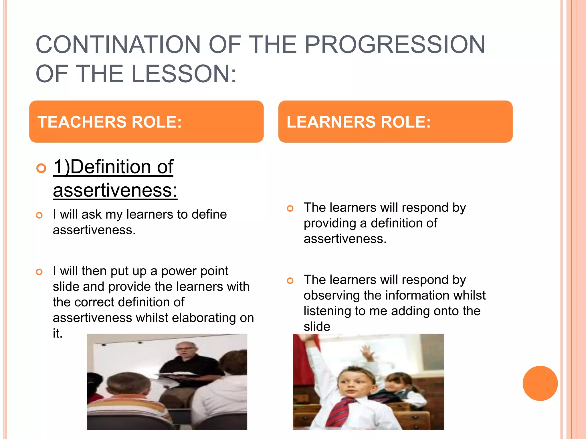 Life Orientation Lesson Plan Topic: Assertiveness | PPTX