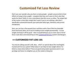 Fat Loss Reviews