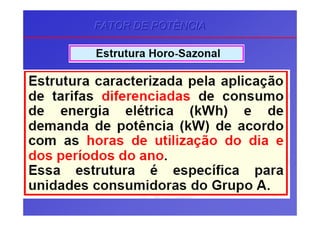 FATOR DE POTÊNCIAFATOR DE POTÊNCIAFATOR DE POTÊNCIA
 