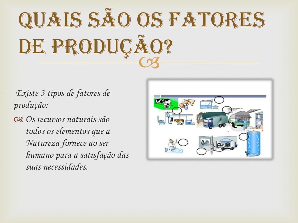 As Principais Categorias De Fatores De Produção São: - FDPLEARN