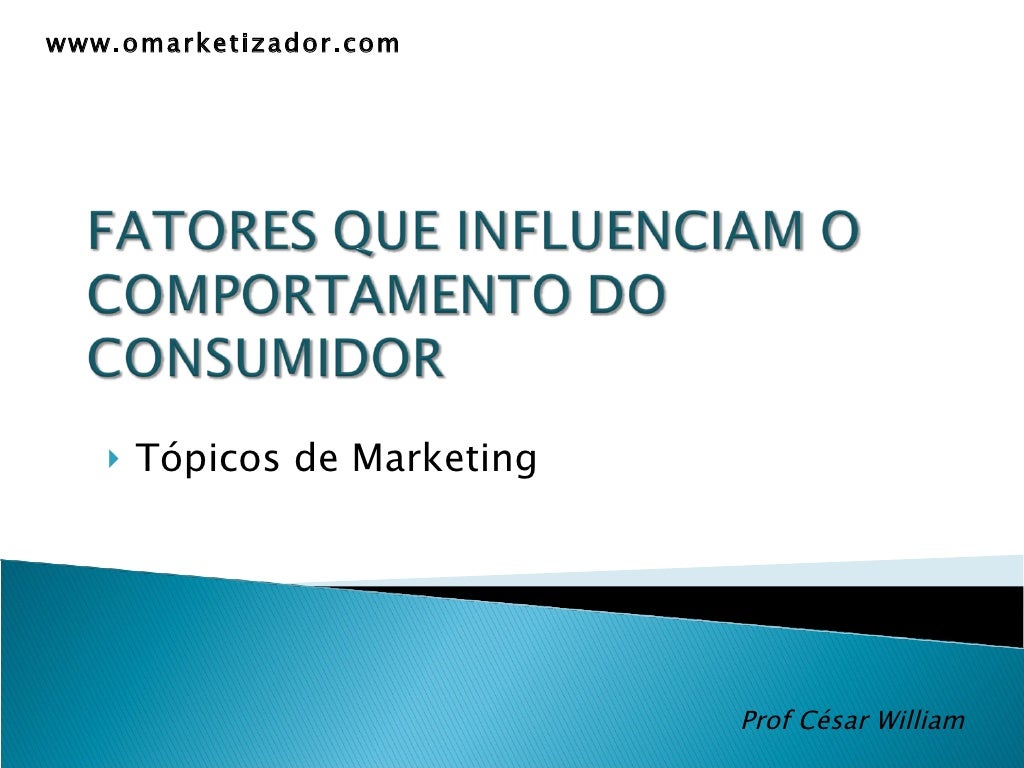 Fatores que influenciam o comportamento do consumidor