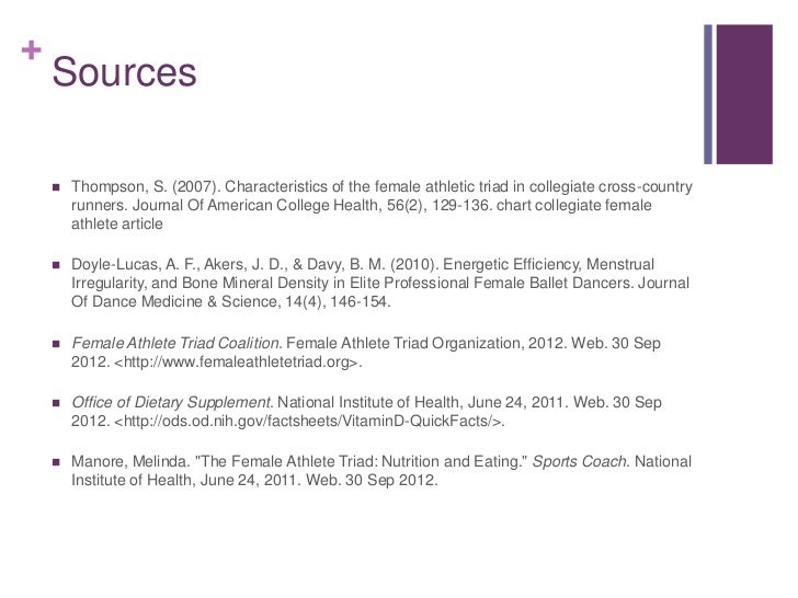 female athlete triad nih od org chart
