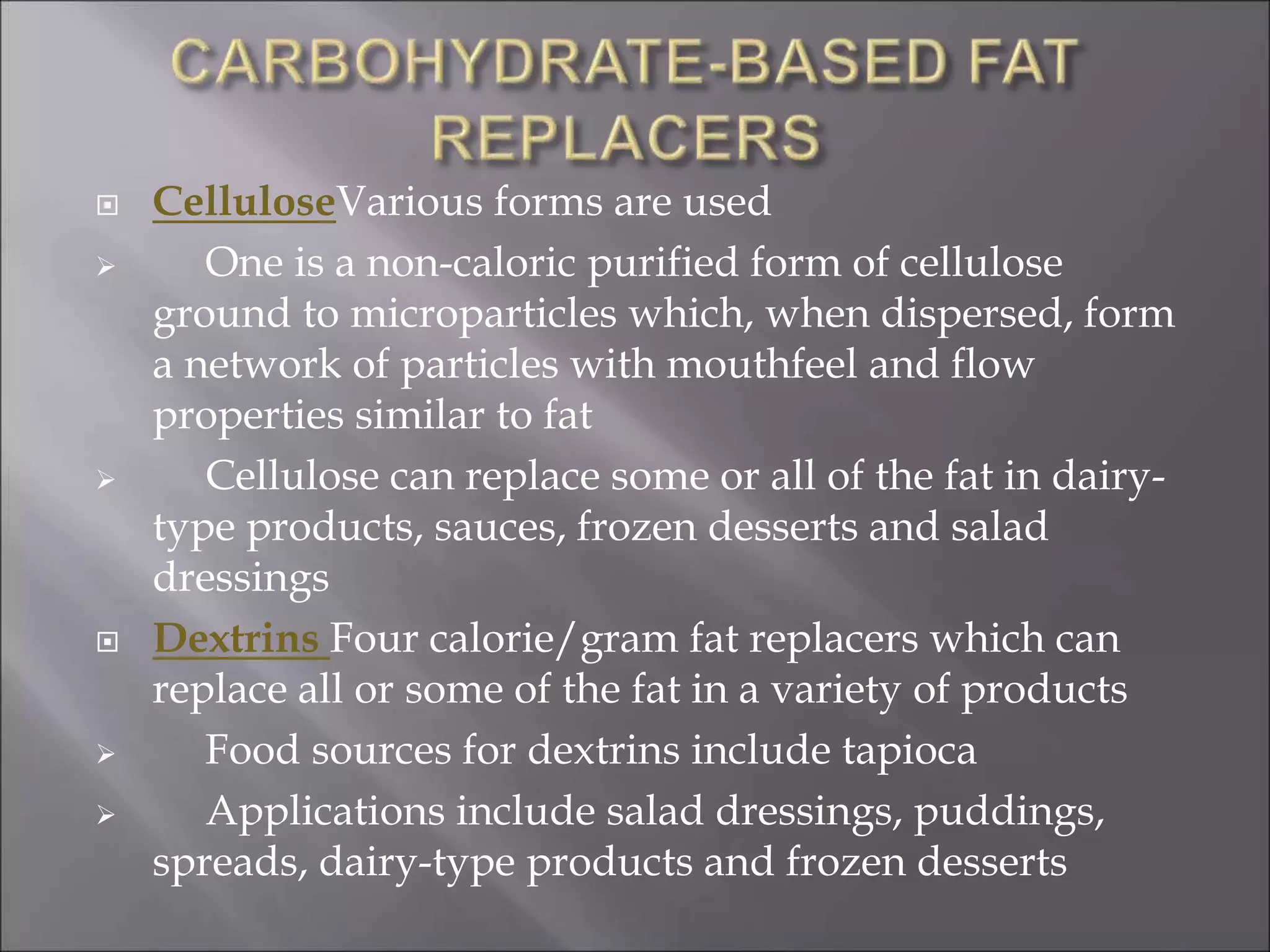 Fat Replacers ppt