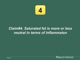 4

   Claim#4. Saturated fat is more or less
      neutral in terms of inflammaton




Page 14
 
