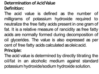 Fats and oil chemistry | PDF