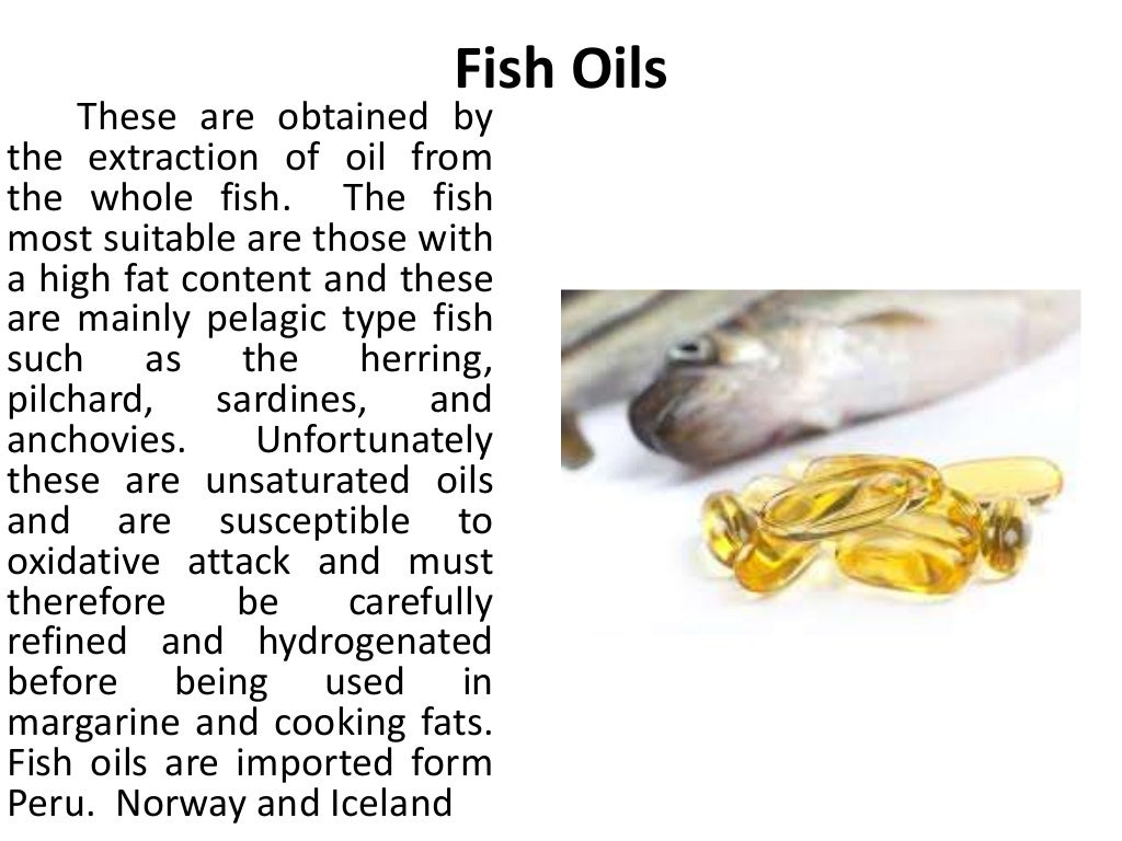 Fats and oils food production
