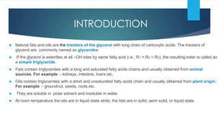 Glyceride Roots FATS&OILS PDF. Another name is (Triglycerides or Triacyglycerol) | PDF
