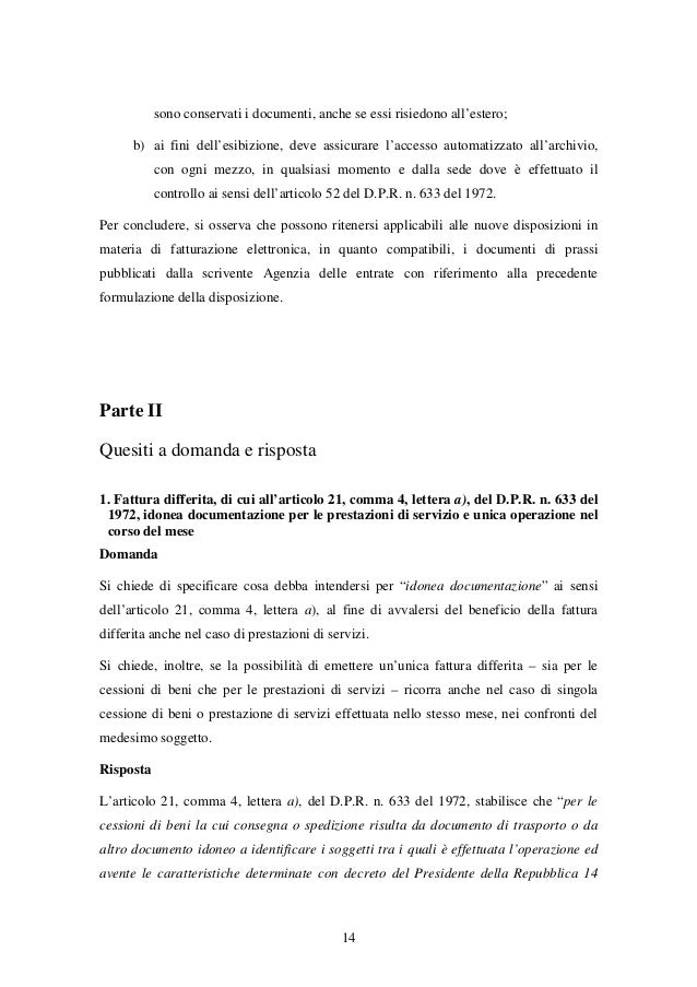 Articolo 21 comma 4 lettera a