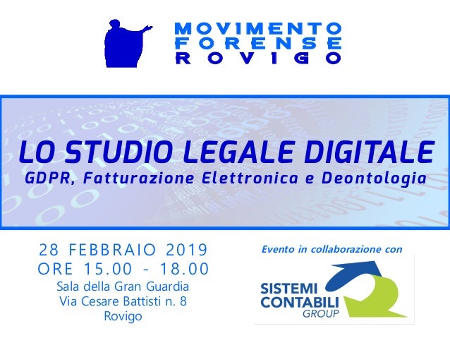Lo Studio Legale Digitale Gdpr Fatturazione Elettronica E