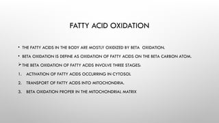beta oxidation Fatty acid oxidation.pptx
