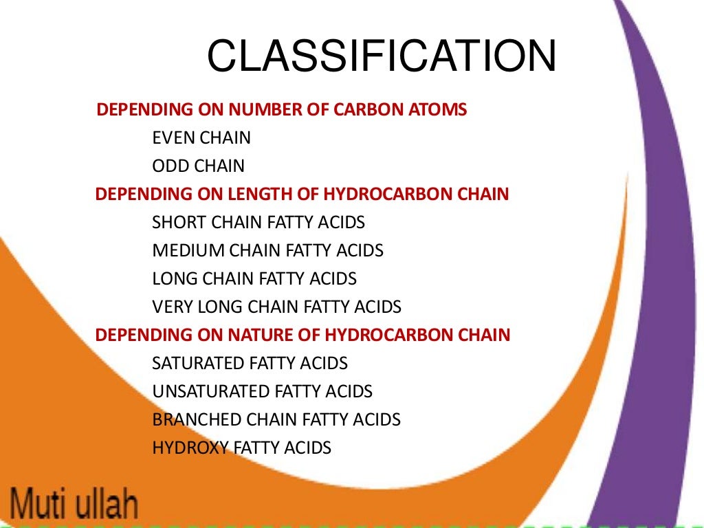 Fatty acids, omega 6 fatty acids, classification of fatty acids