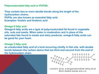 Polyunsaturated Example Fatty Acids | PPTX