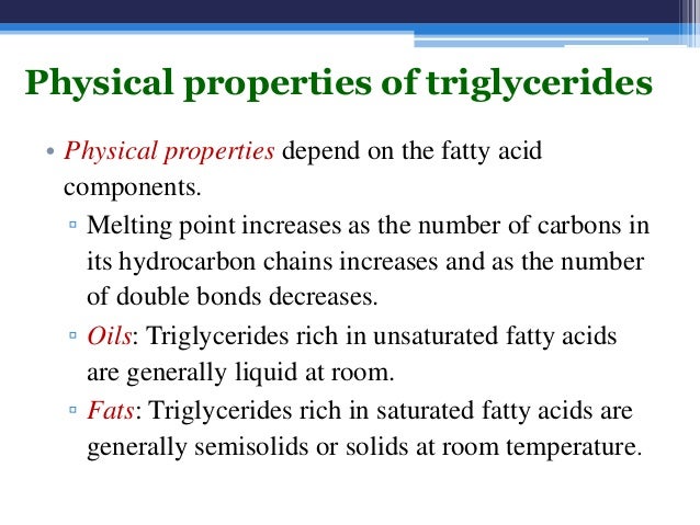 Fatty acids and triglycerides Fatty acids and triglycerides