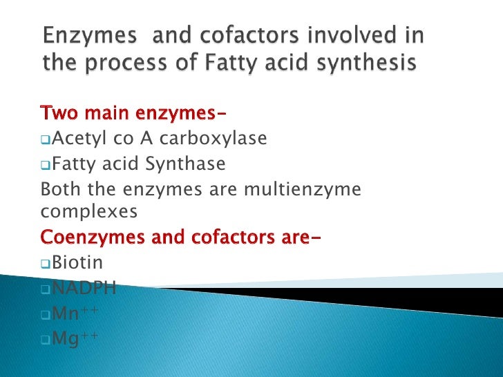 Fatty acid synthesis