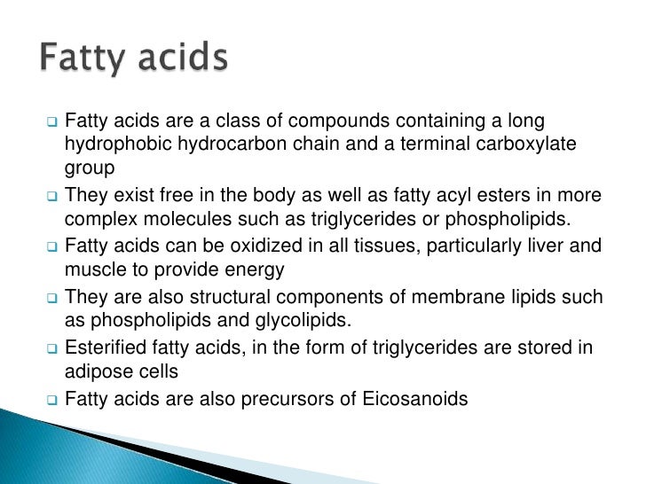 Fatty acid synthesis
