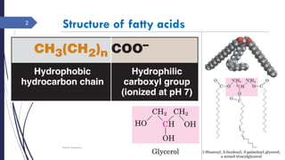 Structure of fatty acids
Tuesday, June 14,
2016
Rajesh Chaudhary
2
 
