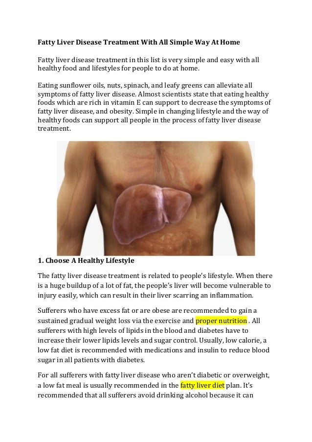 What lifestyle changes can help treat fatty liver disease?