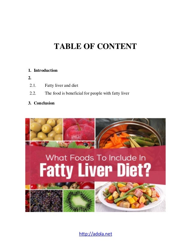 Fatty liver treatment diet 