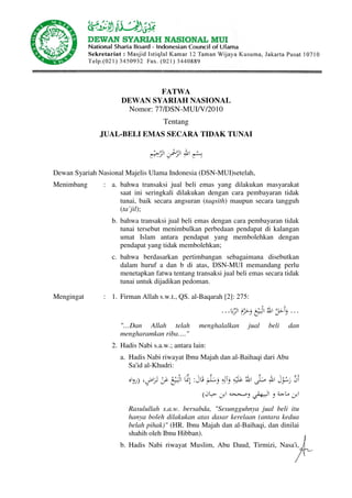 Fatwa dsn-mui-no-77-tentang-murabahah-emas