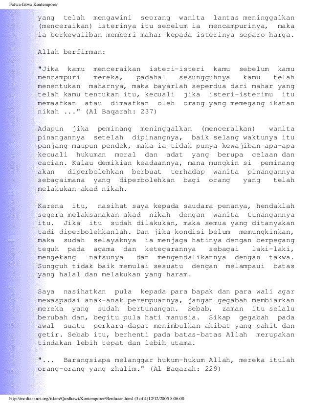 Fatwa kontemporer yusuf qardhawi - media islam - 2005