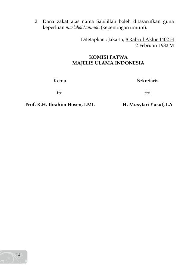 Fatwa mui zakat