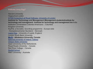 What can be achieved using Elgg?