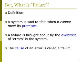Defining Failure fault-tolerance-slide.ppt