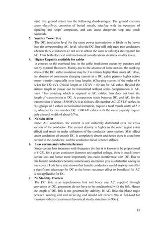 FAULT ANALISIS IN HVDC & HVAC TRANSMISSION LINE | PDF