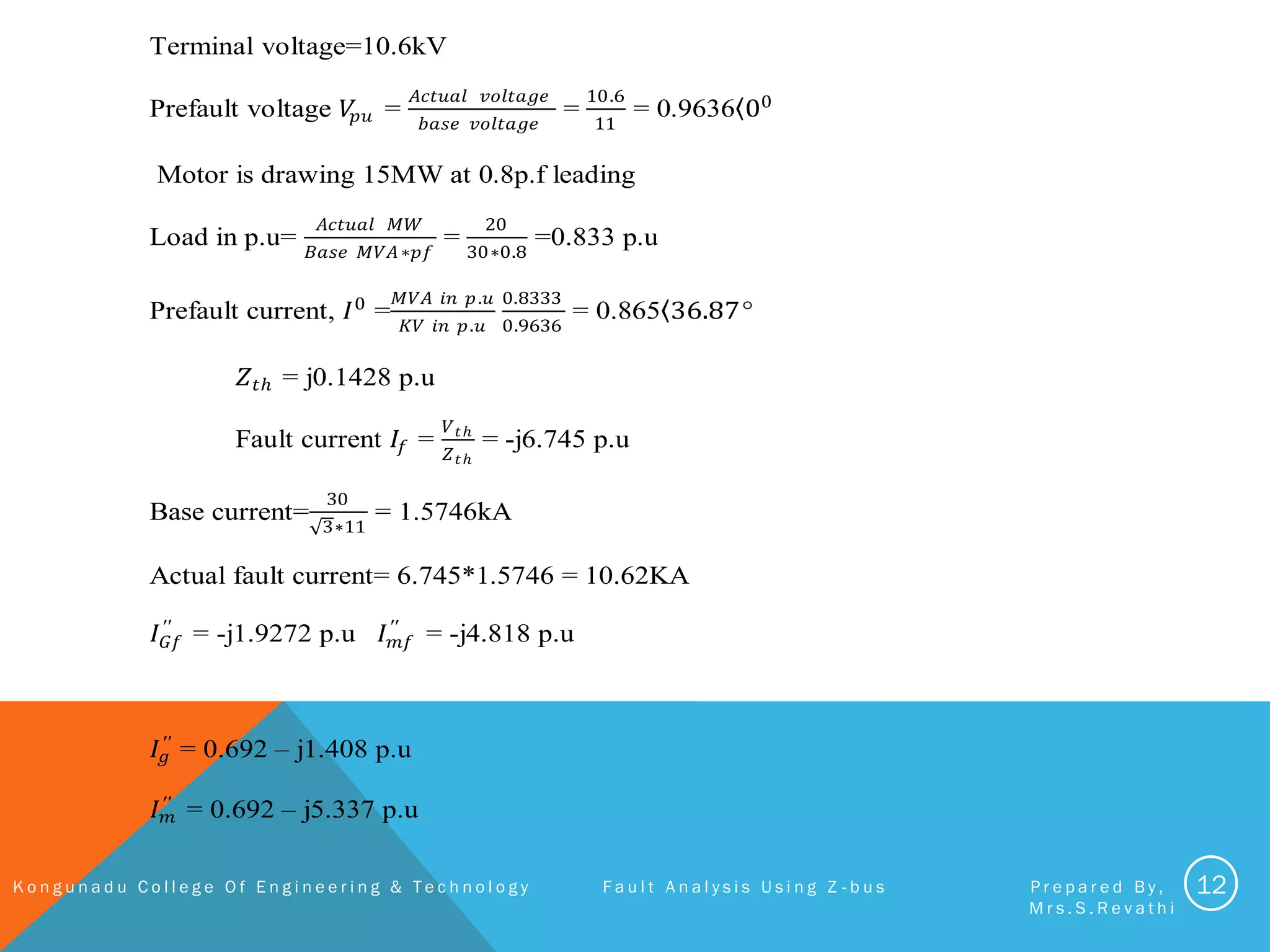 Fault analysis using z bus | PDF | Consumer Electronics | Technology ...