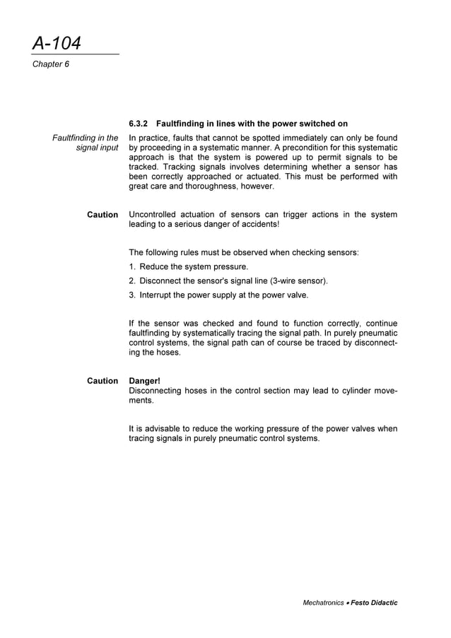 Fault finding in mechatronics PDF