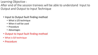 Fault finding method io and oi | PPT