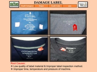 Defect Library For Inspection Garments Garments Fault Library | PPTX